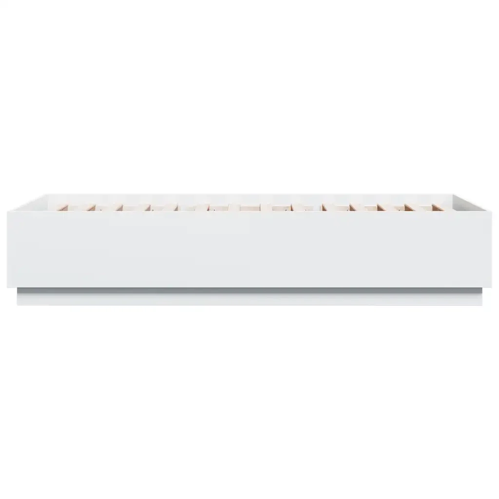 Letto singolo | Letto per adulti | Giroletto Bianco 100x200 cm in Legno Massello - Image 5
