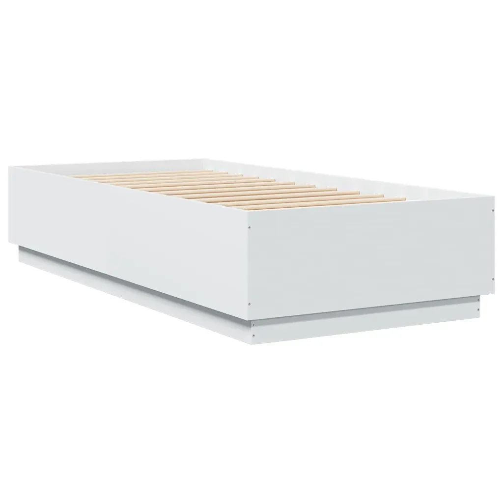 Letto singolo | Letto per adulti | Giroletto Bianco 100x200 cm in Legno Massello - Image 6