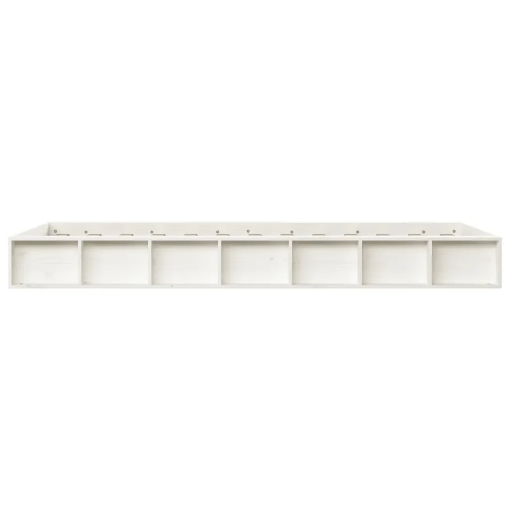 Letto singolo | Letto per adulti | Giroletto Bianco 100x200 cm in Legno Massello - Image 5
