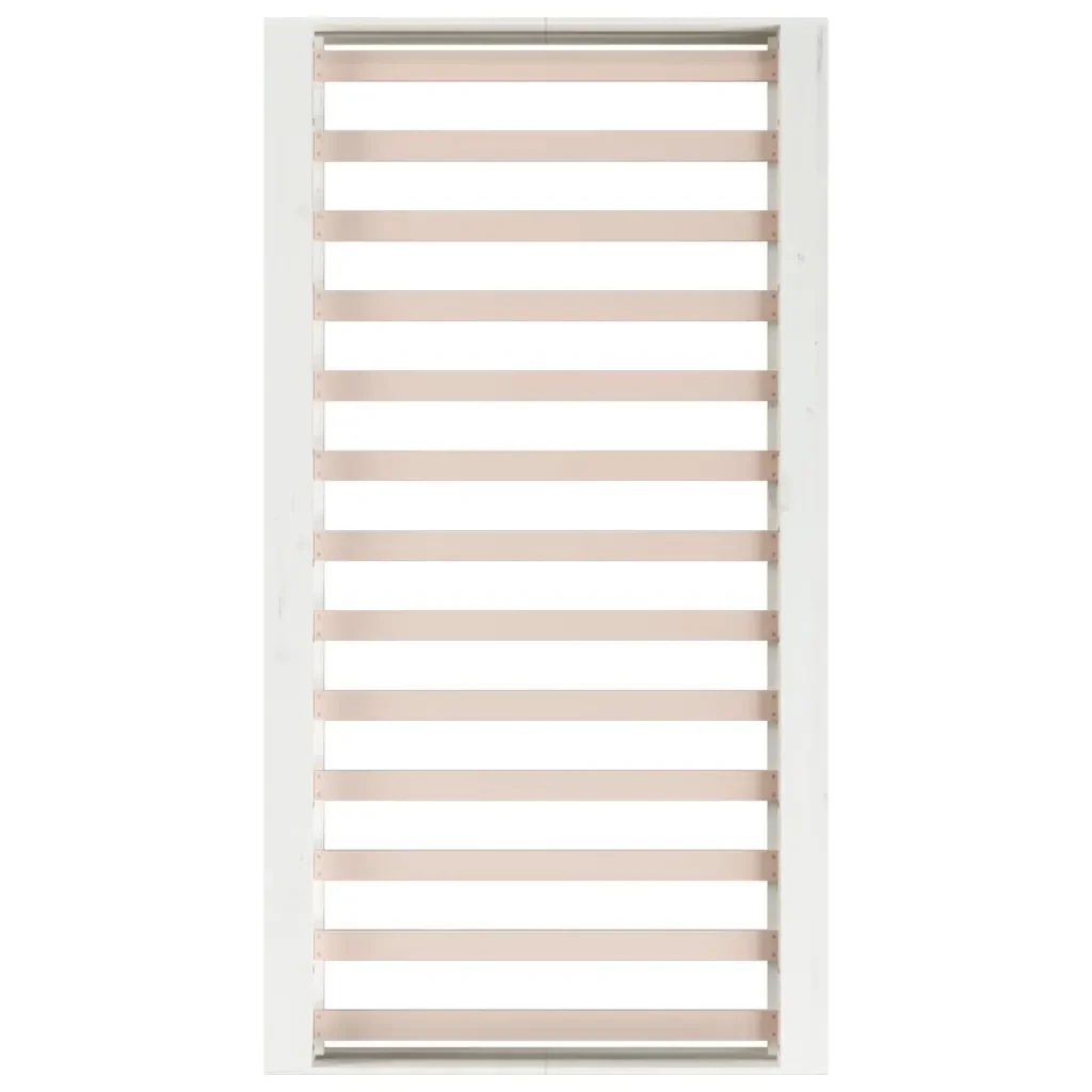 Letto singolo | Letto per adulti | Giroletto Bianco 100x200 cm in Legno Massello - Image 6