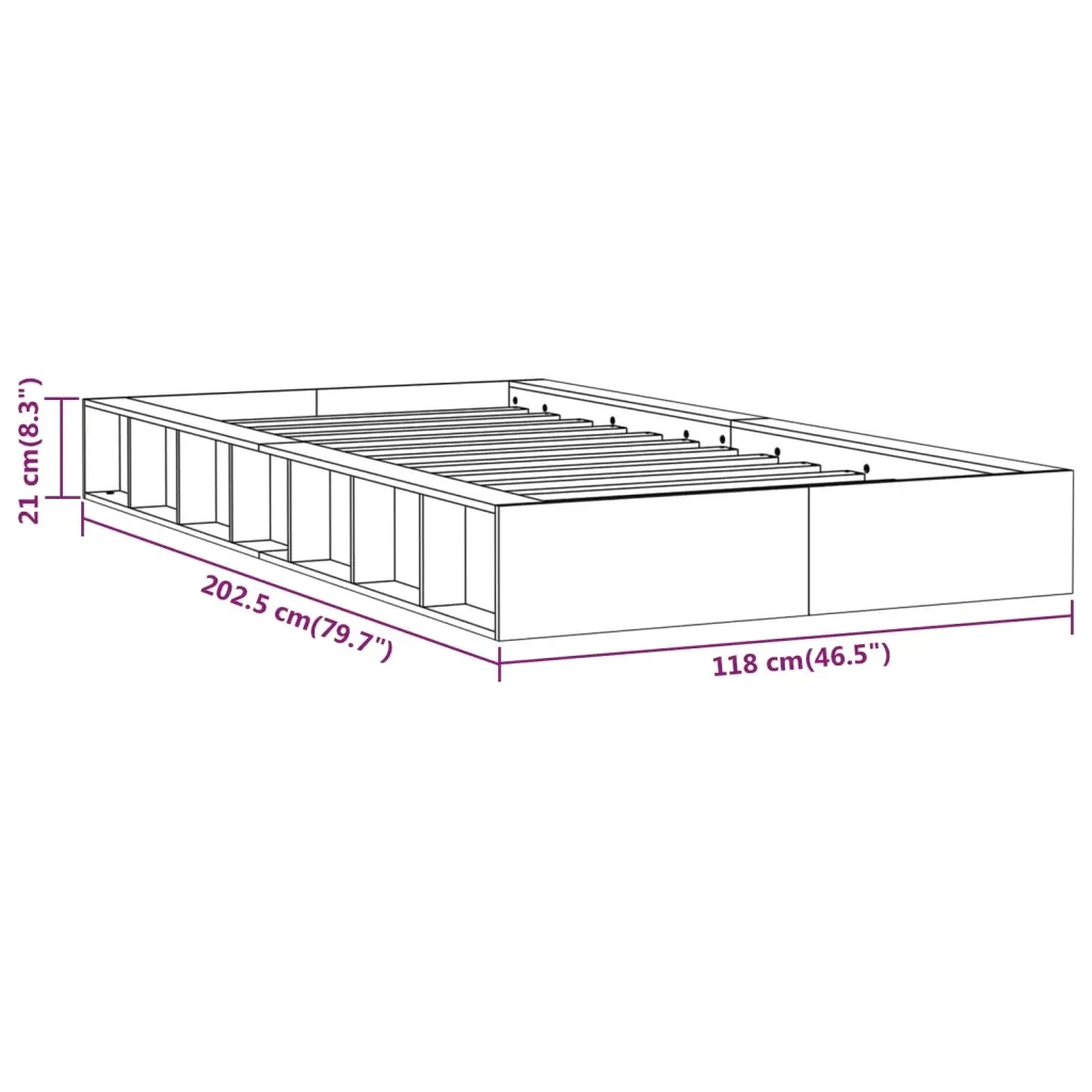 Letto singolo | Letto per adulti | Giroletto Bianco 100x200 cm in Legno Massello - Image 8