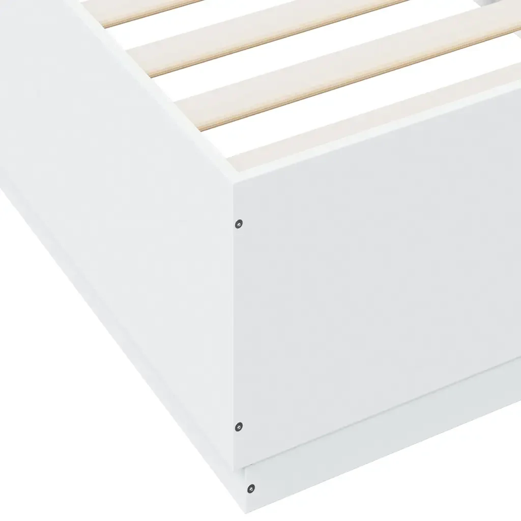 Letto singolo | Letto per adulti | Giroletto Bianco 100x200 cm in Legno Massello - Image 7