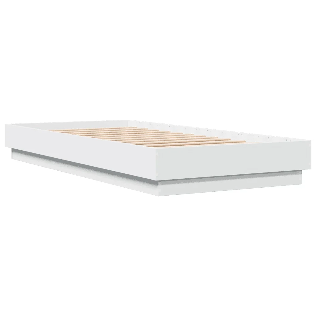Letto singolo | Letto per adulti | Giroletto Bianco 100x200 cm in Legno Massello - Image 4