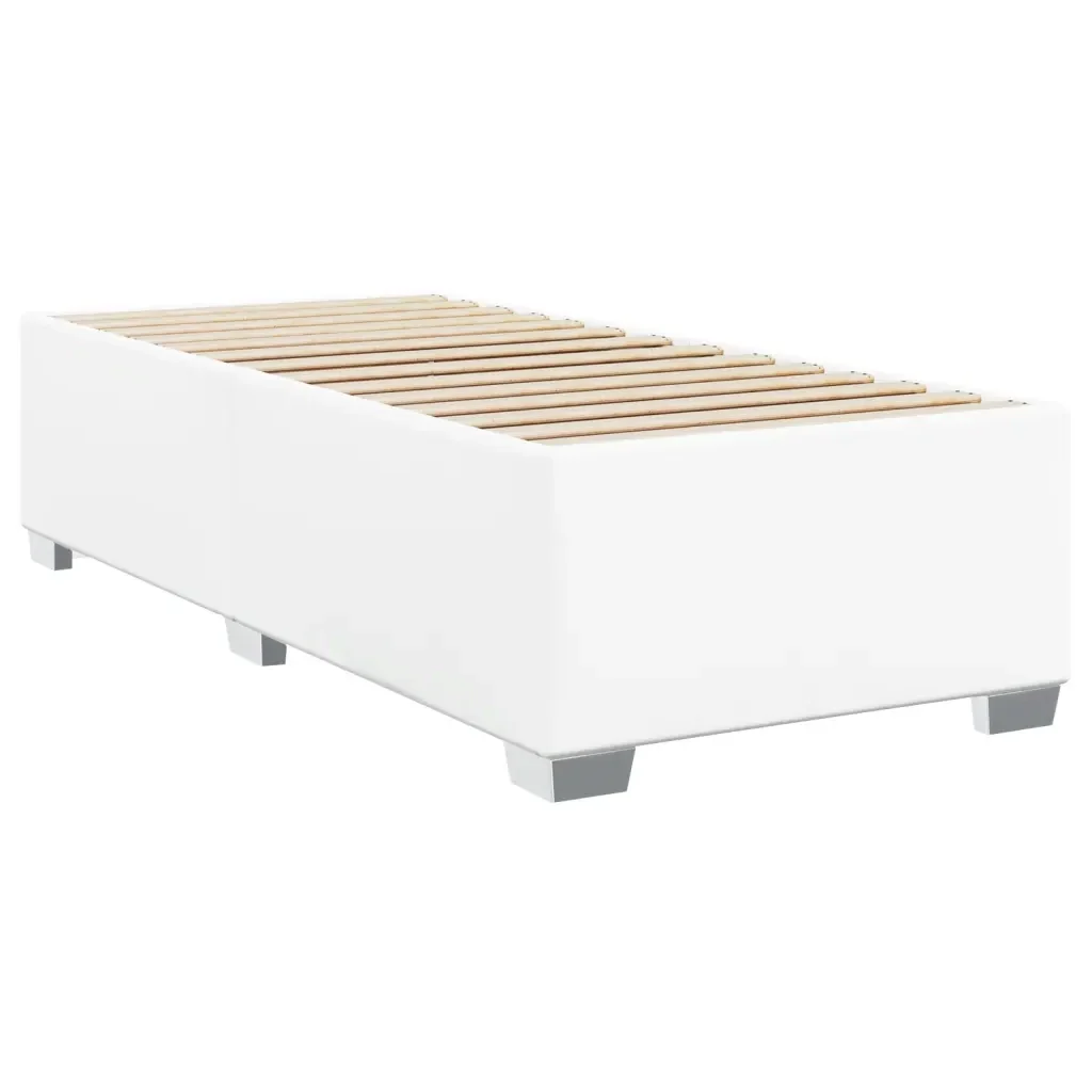 Letto singolo | Letto per adulti | Giroletto Bianco 100x200 cm in Similpelle - Image 3