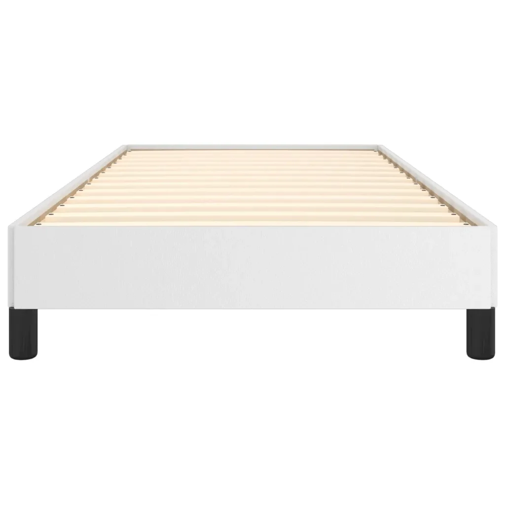 Letto singolo | Letto per adulti | Giroletto Bianco 100x200 cm in Similpelle - Image 5
