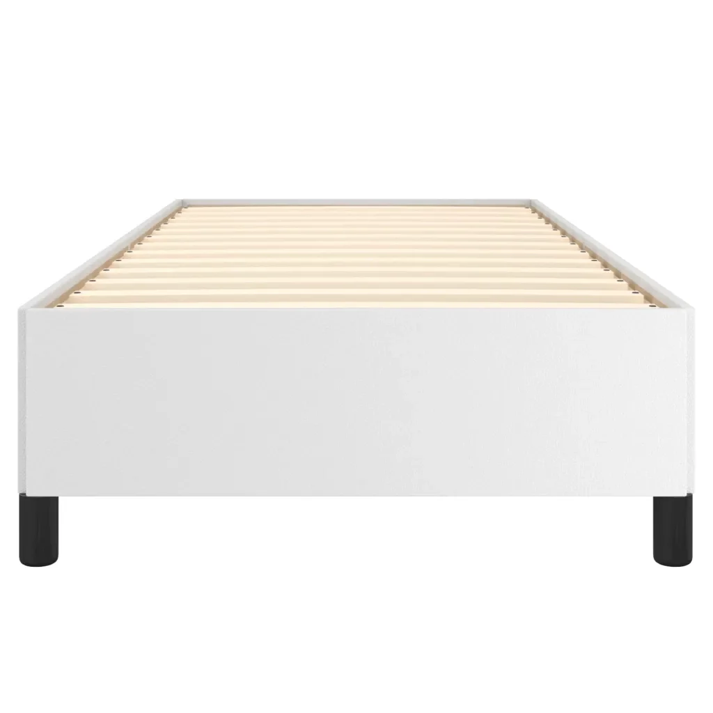 Letto singolo | Letto per adulti | Giroletto Bianco 100x200 cm in Similpelle - Image 5