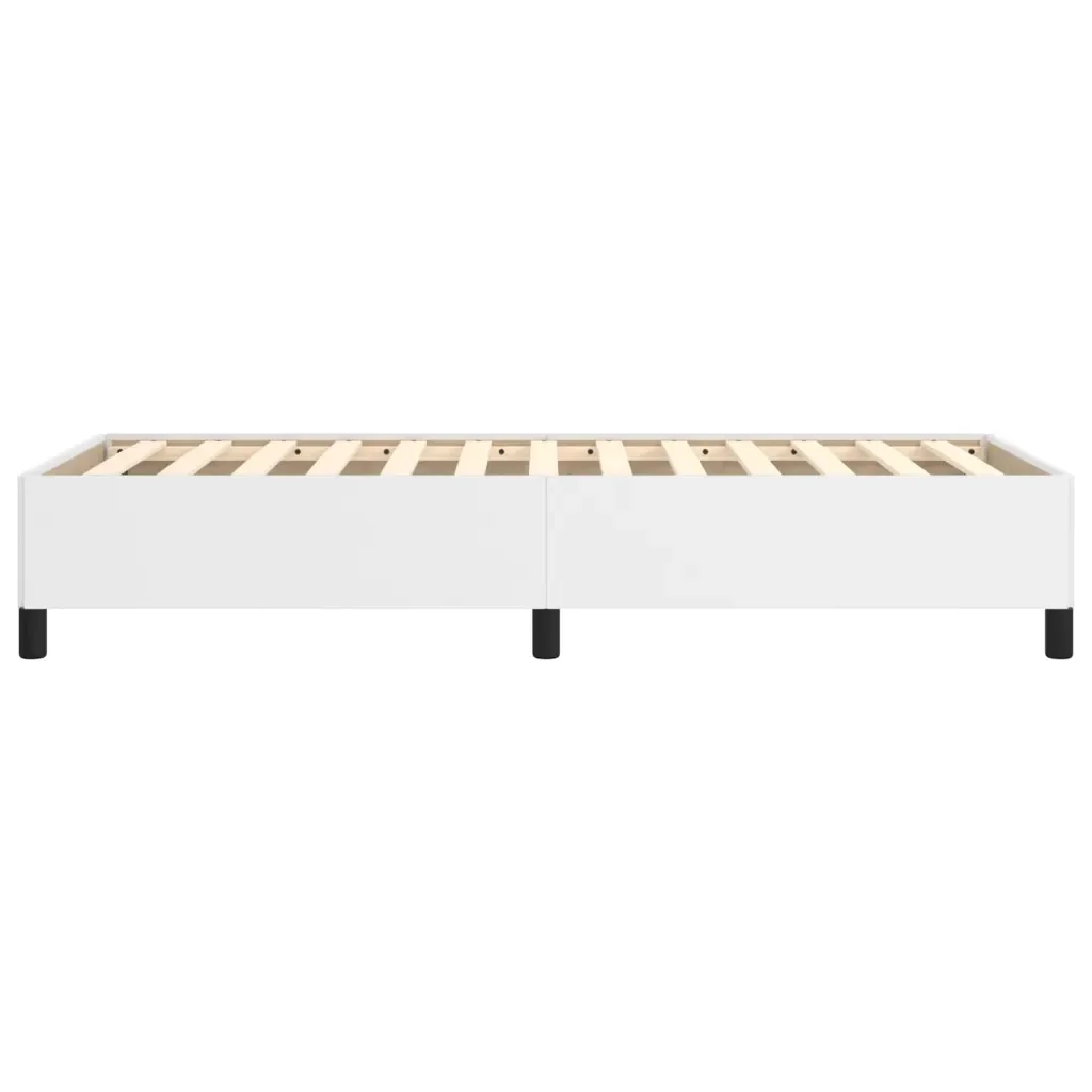 Letto singolo | Letto per adulti | Giroletto Bianco 100x200 cm in Similpelle - Image 6