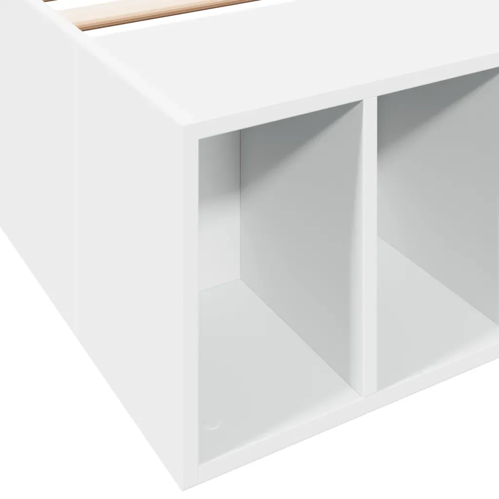 Letto singolo | Letto per adulti | Giroletto Bianco 75x190 cm in Legno Multistrato - Image 7