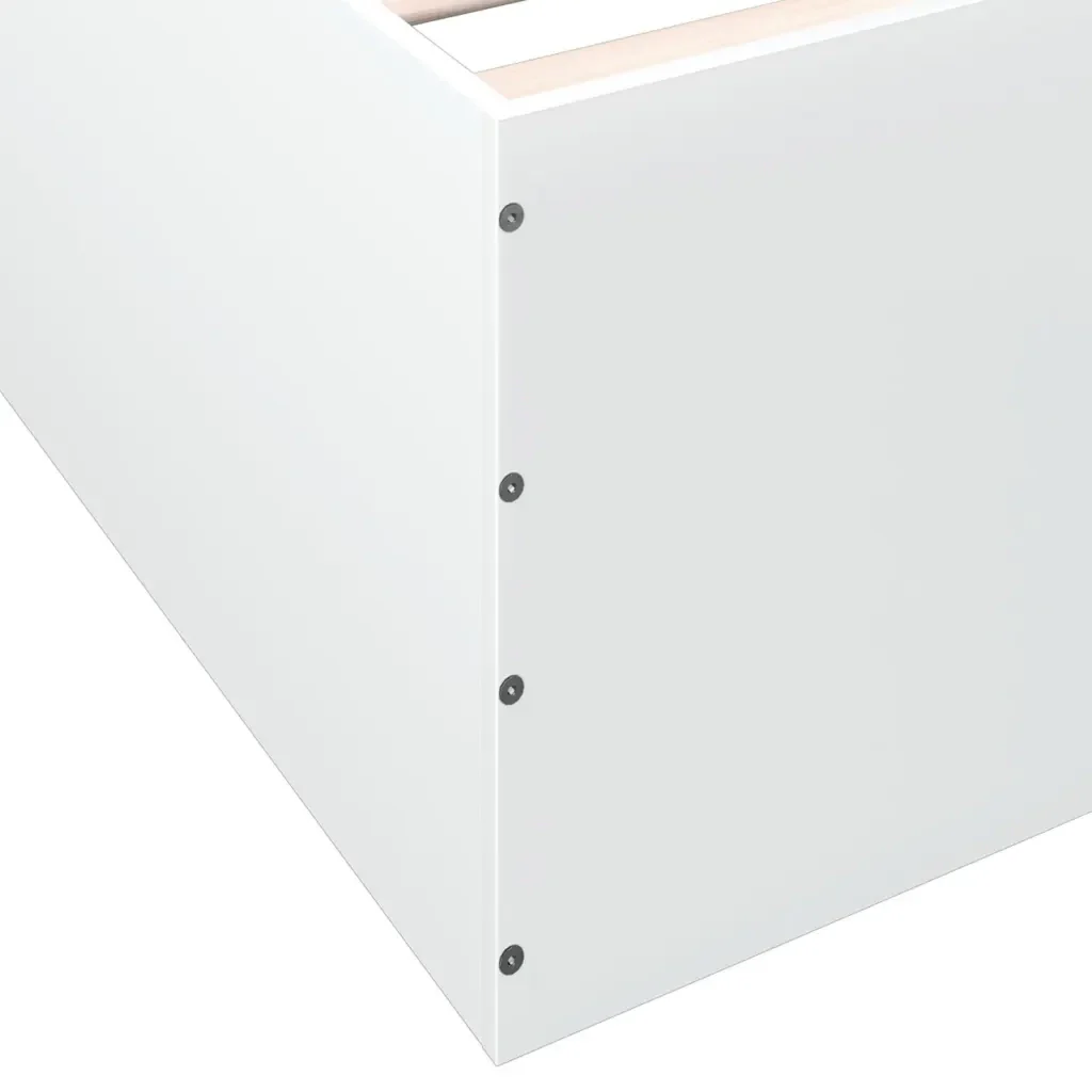 Letto singolo | Letto per adulti | Giroletto Bianco 75x190 cm in Legno Multistrato - Image 8