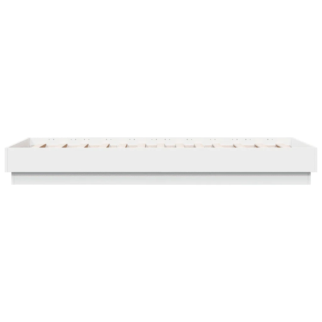 Letto singolo | Letto per adulti | Giroletto Bianco 75x190 cm in Legno Multistrato - Image 5
