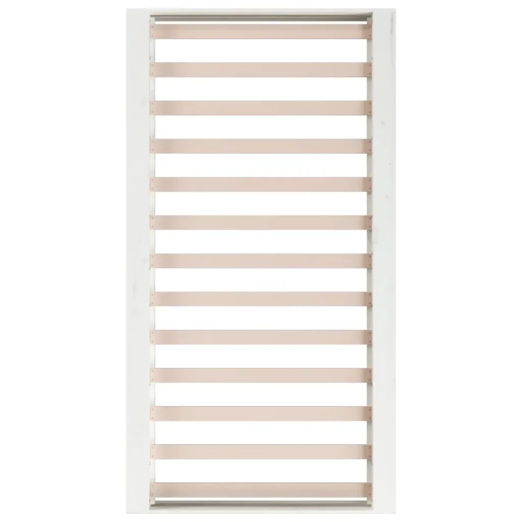 Letto singolo | Letto per adulti | Giroletto Bianco 75x190 cm Small Single in Legno Massello - Image 6