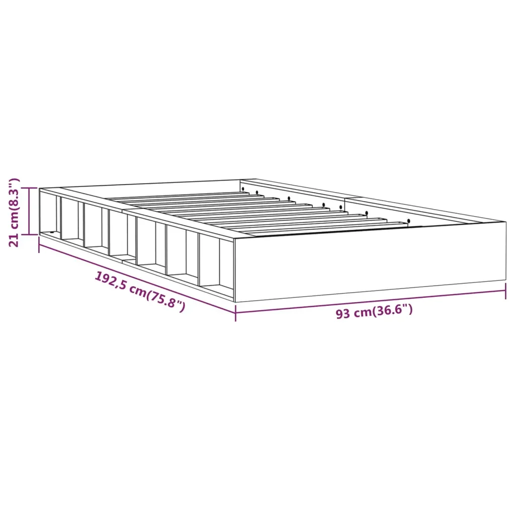 Letto singolo | Letto per adulti | Giroletto Bianco 75x190 cm Small Single in Legno Massello - Image 8