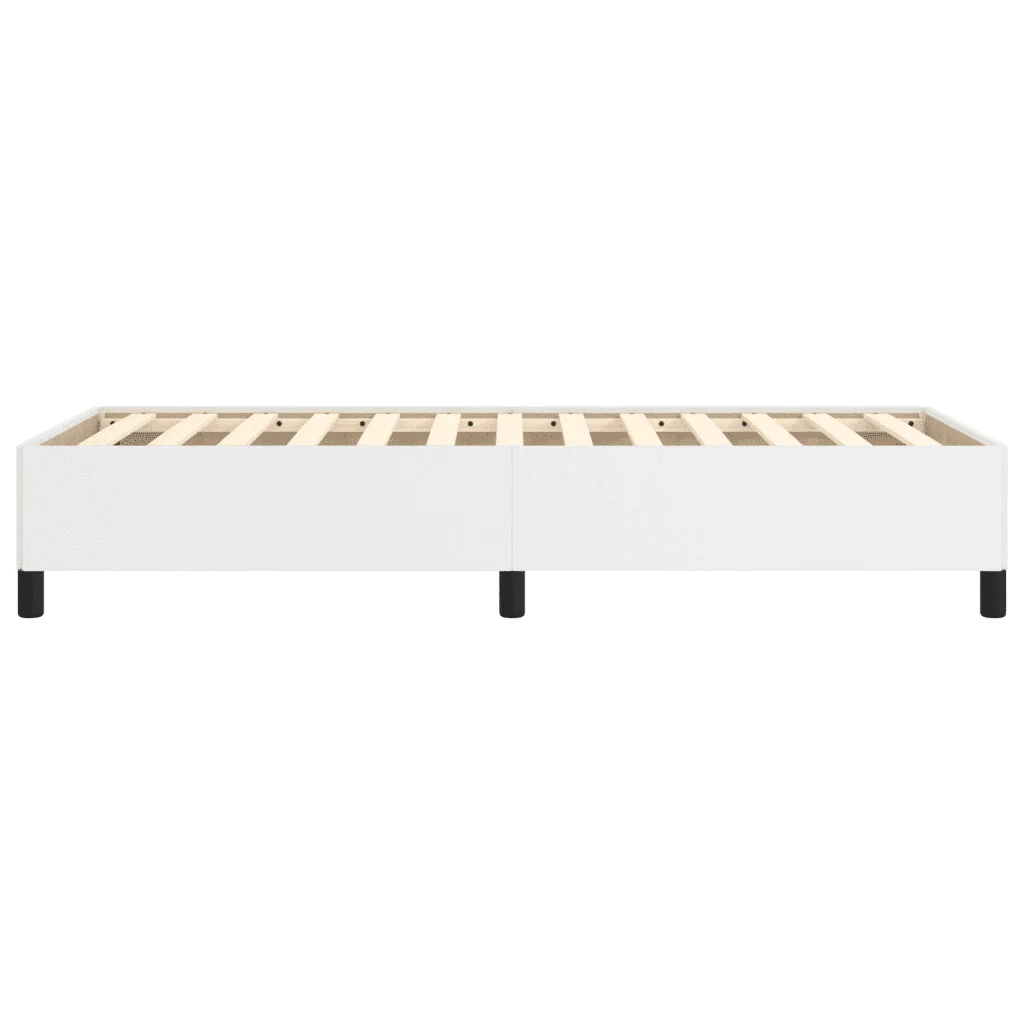 Letto singolo | Letto per adulti | Giroletto Bianco 80x200 cm in Similpelle - Image 6