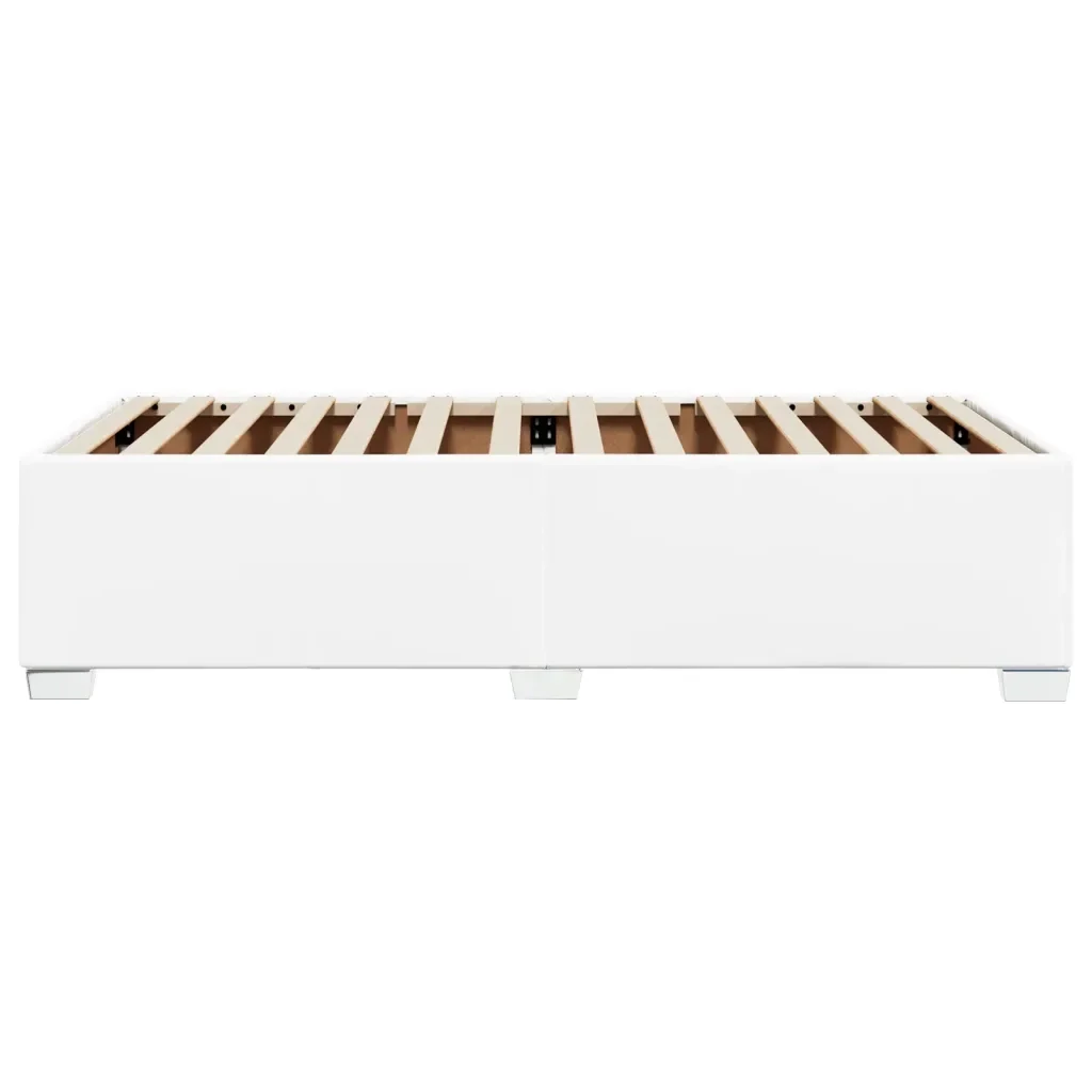 Letto singolo | Letto per adulti | Giroletto Bianco 80x200 cm in Similpelle - Image 5