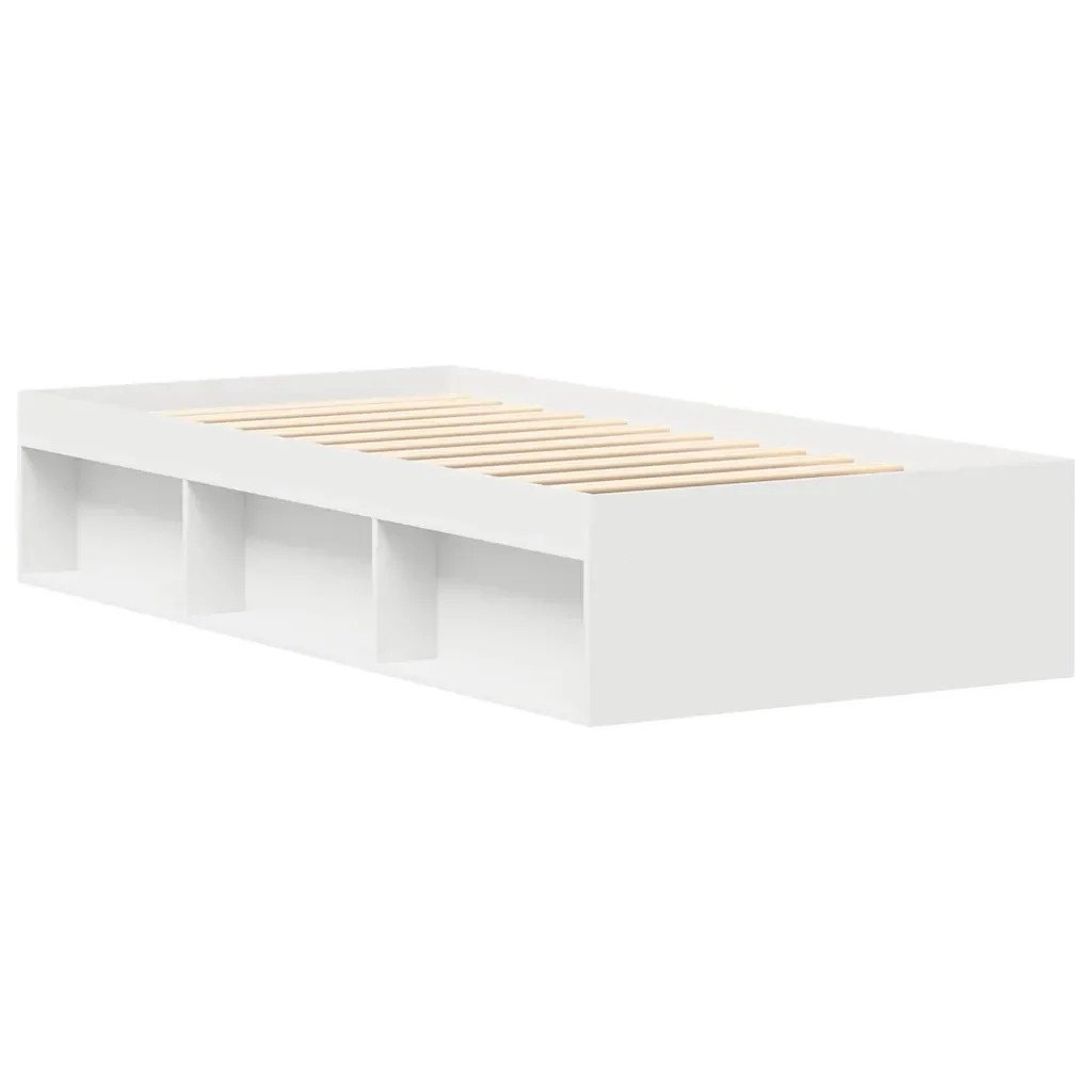 Letto singolo | Letto per adulti | Giroletto Bianco 90x190 cm - Image 7