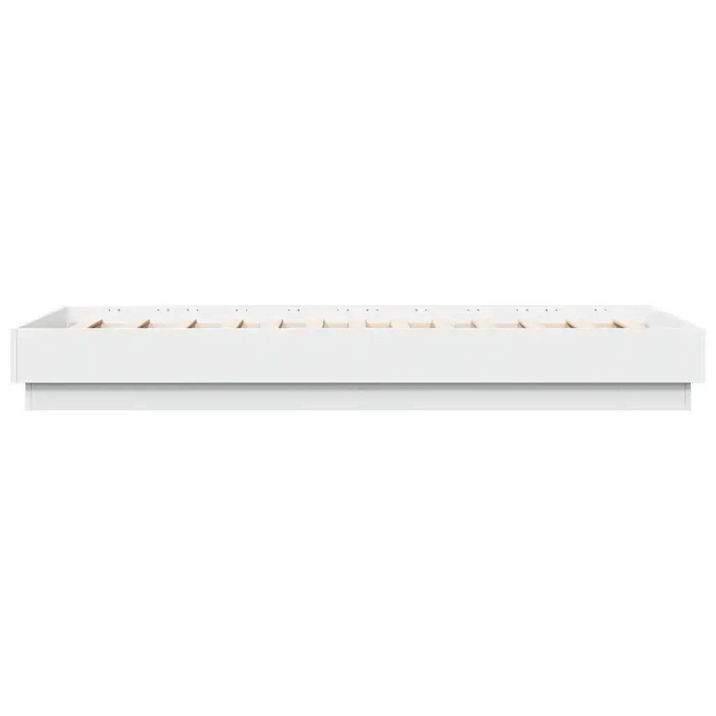 Letto singolo | Letto per adulti | Giroletto Bianco 90x190 cm in Legno Multistrato - Image 5