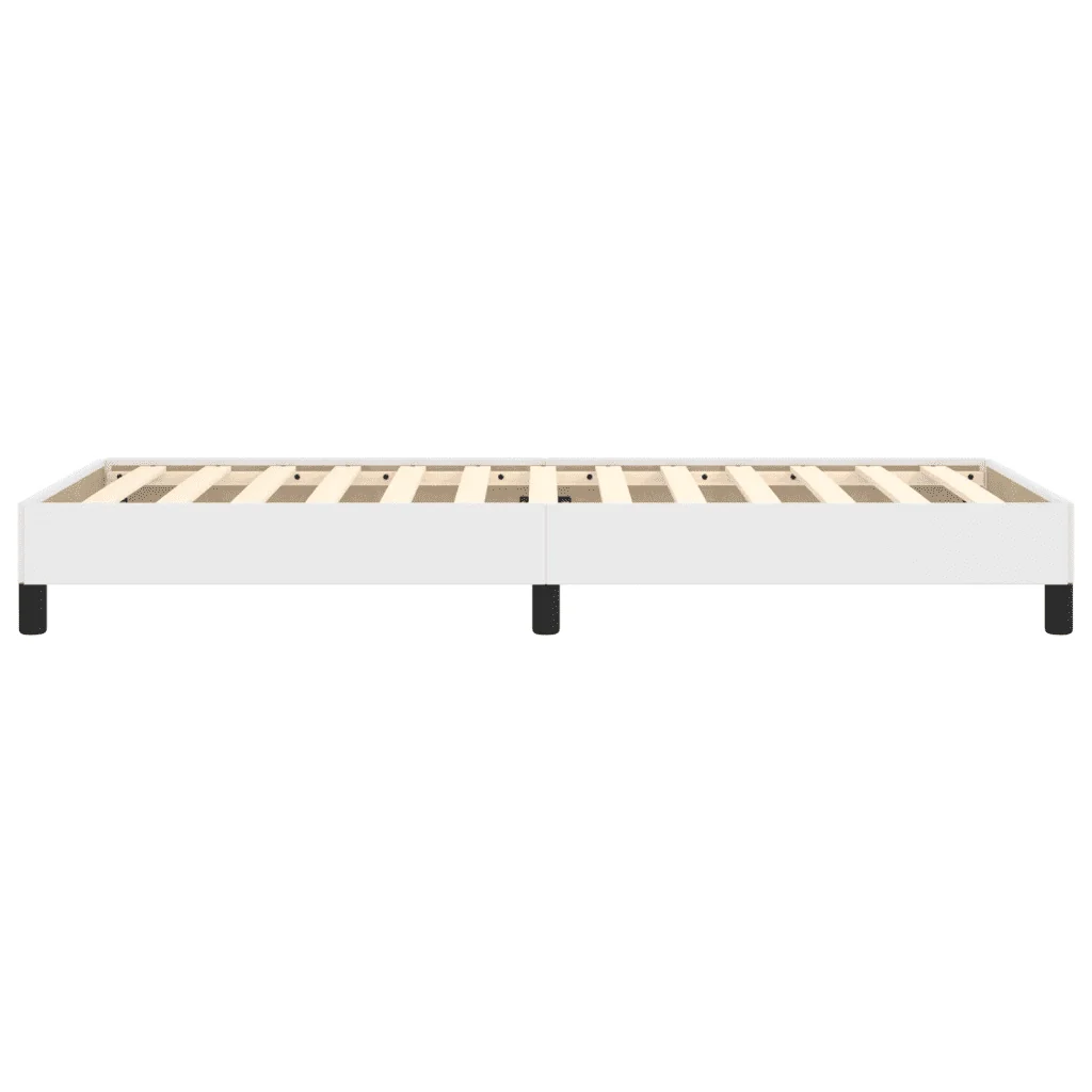 Letto singolo | Letto per adulti | Giroletto Bianco 90x190 cm in Similpelle - Image 7
