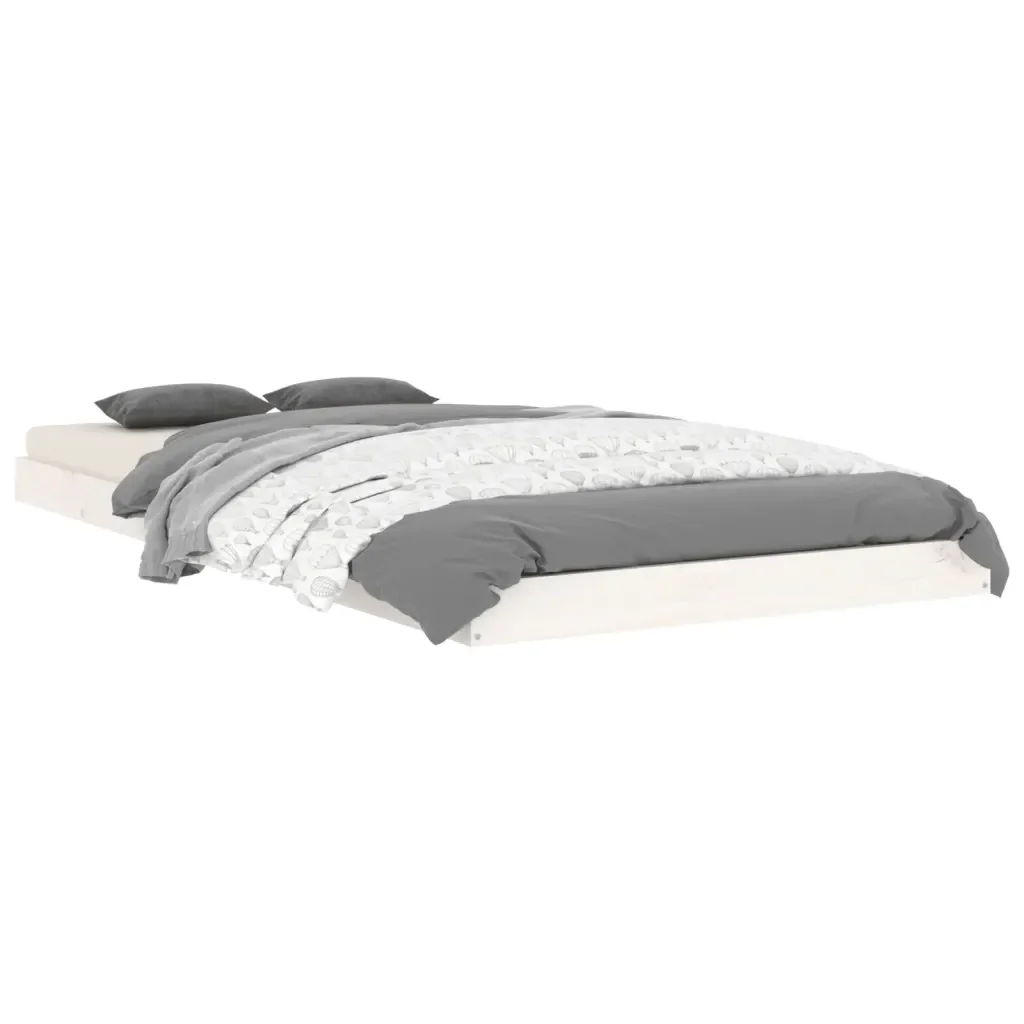 Letto singolo | Letto per adulti | Giroletto Bianco 90x190 cm Single in Legno Massello di Pino - Image 4