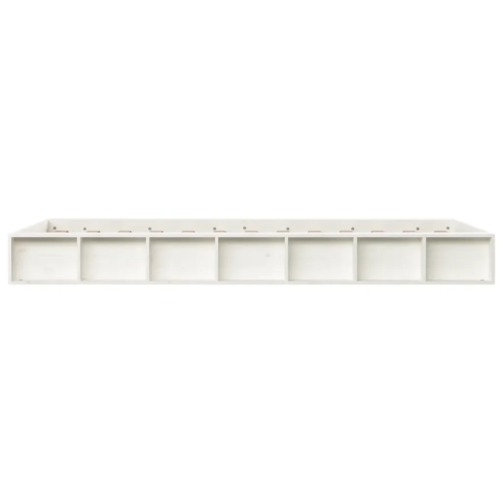 Letto singolo | Letto per adulti | Giroletto Bianco 90x200 cm in Legno Massello - Image 5
