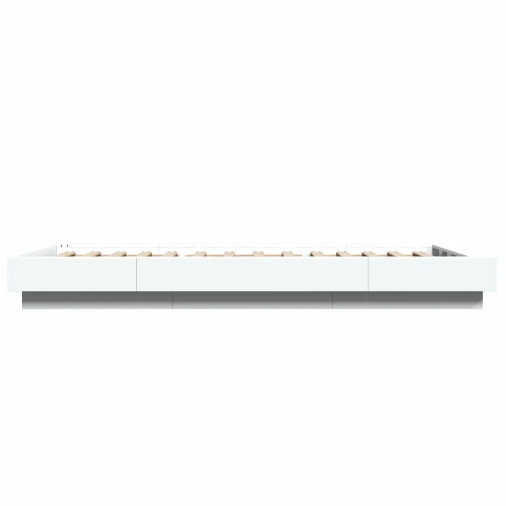 Letto singolo | Letto per adulti | Giroletto Bianco 90x200 cm in Legno Multistrato - Image 5