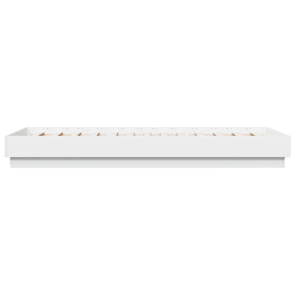 Letto singolo | Letto per adulti | Giroletto Bianco 90x200 cm in Legno Multistrato - Image 5