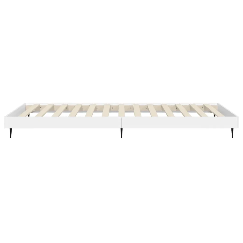 Letto singolo | Letto per adulti | Giroletto Bianco 90x200 cm in Legno Multistrato - Image 7