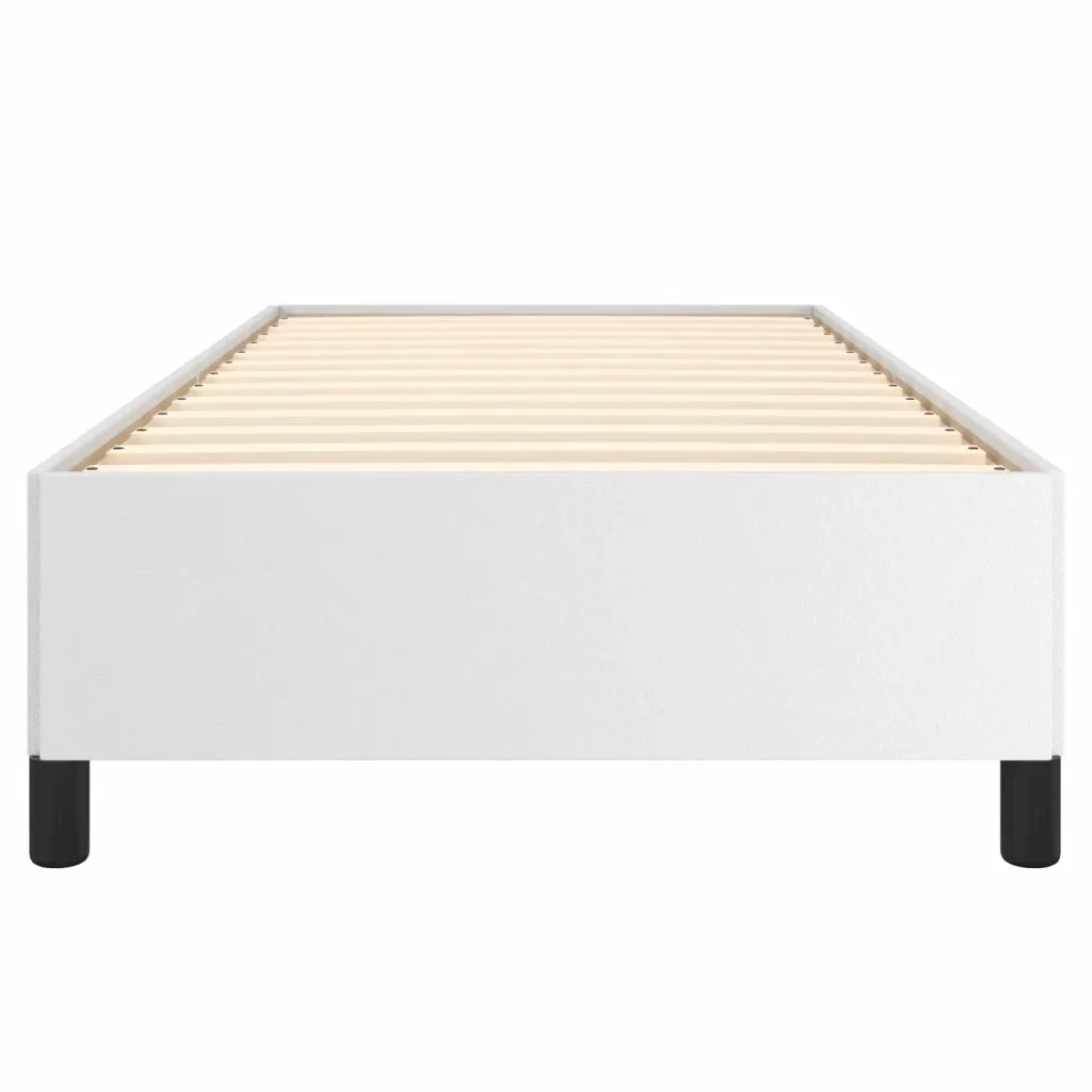 Letto singolo | Letto per adulti | Giroletto Bianco 90x200 cm in Similpelle - Image 5