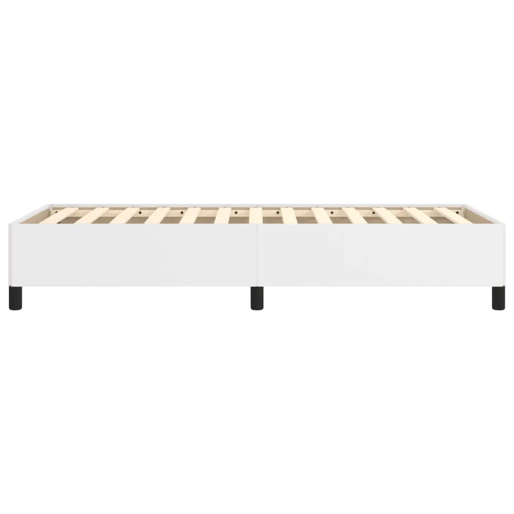 Letto singolo | Letto per adulti | Giroletto Bianco 90x200 cm in Similpelle - Image 6