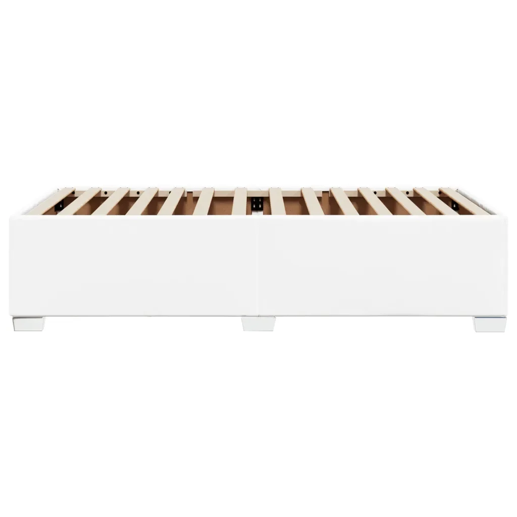 Letto singolo | Letto per adulti | Giroletto Bianco 90x200 cm in Similpelle - Image 5