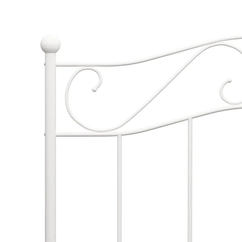 Letto singolo | Letto per adulti | Giroletto Bianco in Metallo 100x200 cm - Image 5