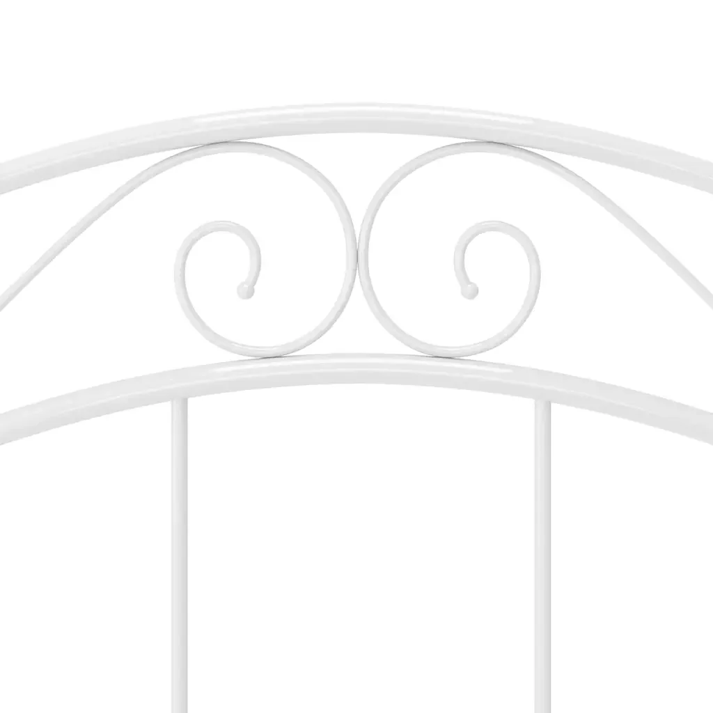 Letto singolo | Letto per adulti | Giroletto Bianco in Metallo 100x200 cm - Image 7