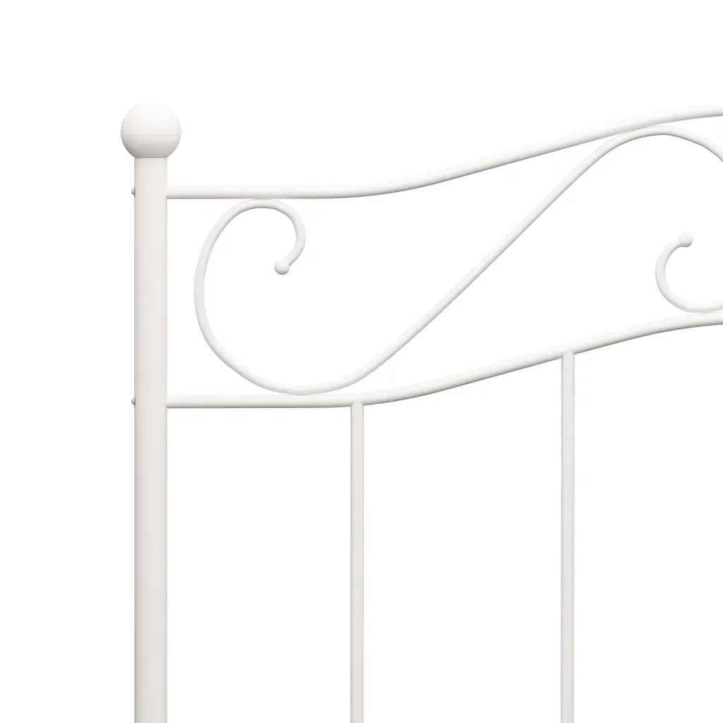 Letto singolo | Letto per adulti | Giroletto Bianco in Metallo 90x200 cm - Image 5