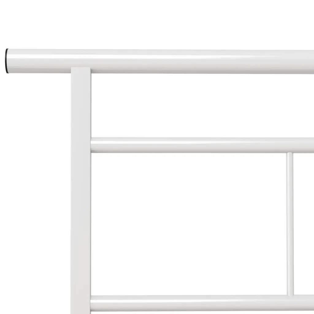 Letto singolo | Letto per adulti | Giroletto Bianco in Metallo 90x200 cm - Image 5