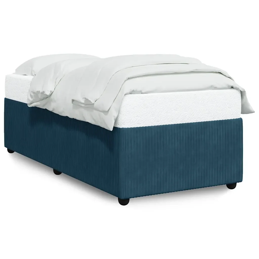Letto singolo | Letto per adulti | Giroletto Blu 100x200 cm in Velluto
