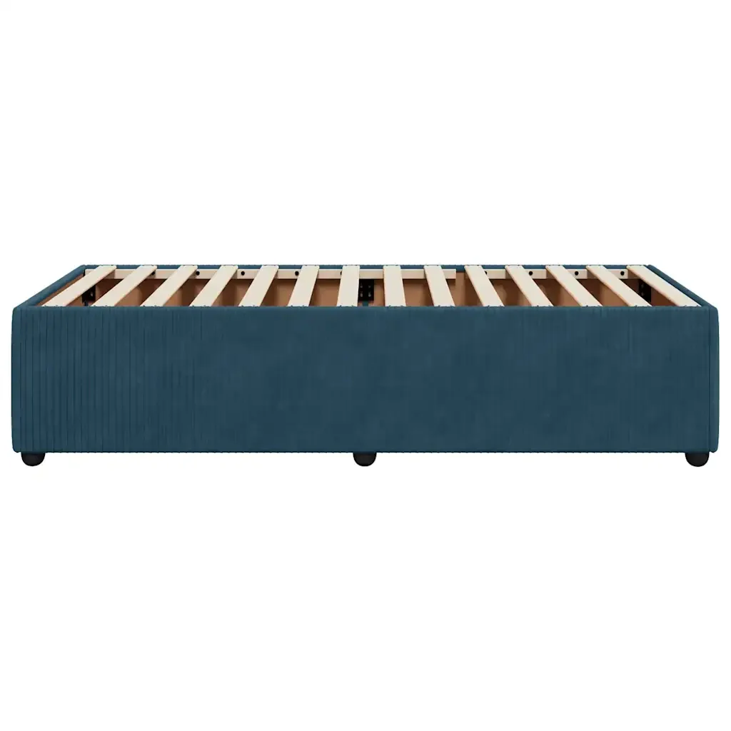 Letto singolo | Letto per adulti | Giroletto Blu 100x200 cm in Velluto - Image 5
