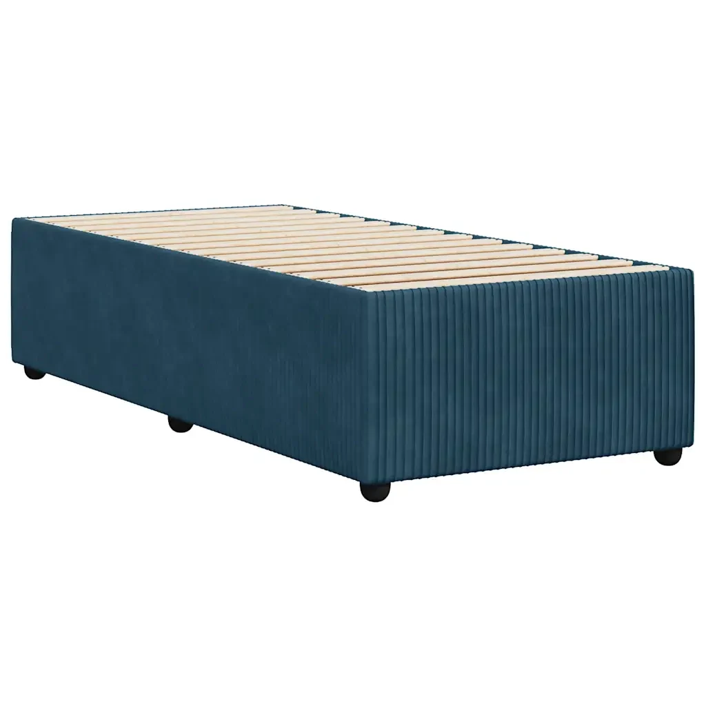 Letto singolo | Letto per adulti | Giroletto Blu 100x200 cm in Velluto - Image 6