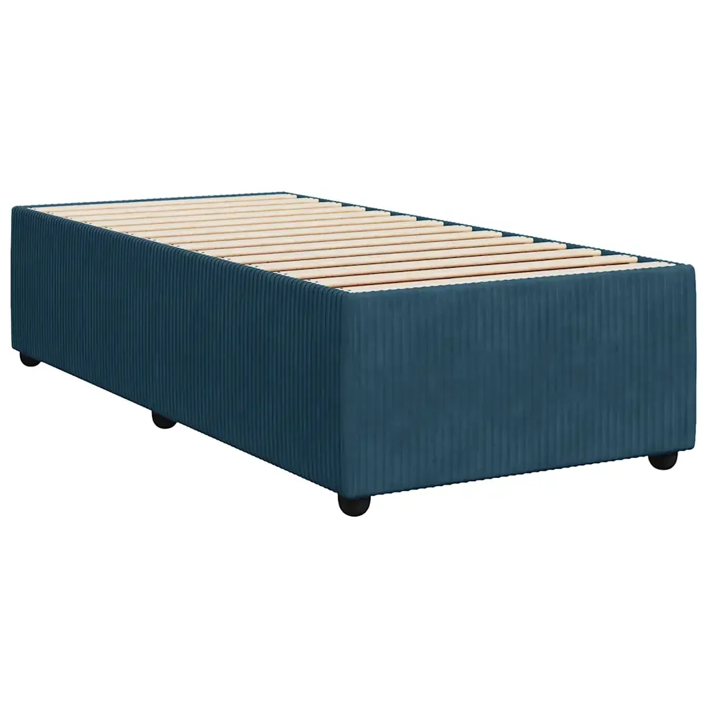 Letto singolo | Letto per adulti | Giroletto Blu 80x200 cm in Velluto - Image 6