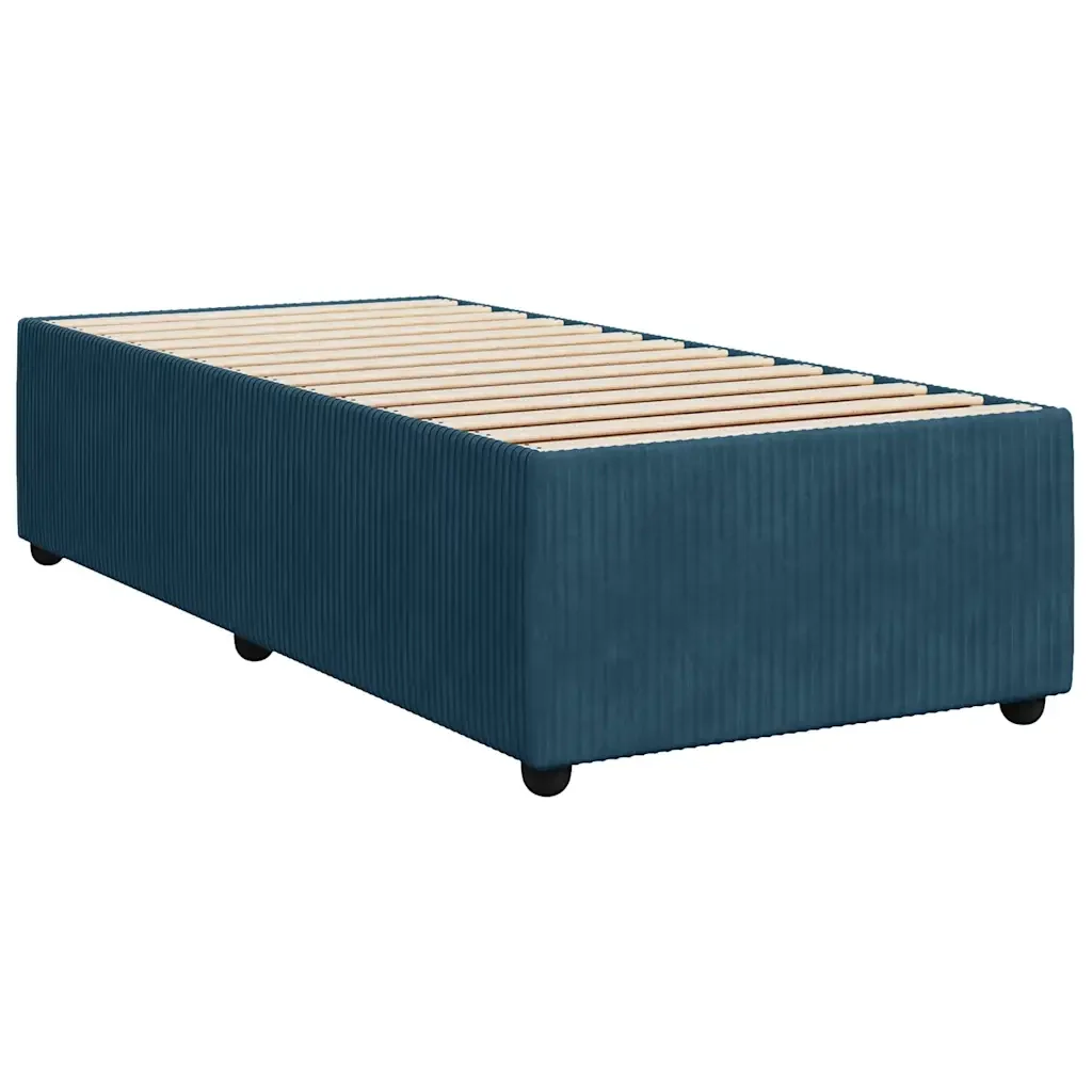 Letto singolo | Letto per adulti | Giroletto Blu 90x190 cm in Velluto - Image 6