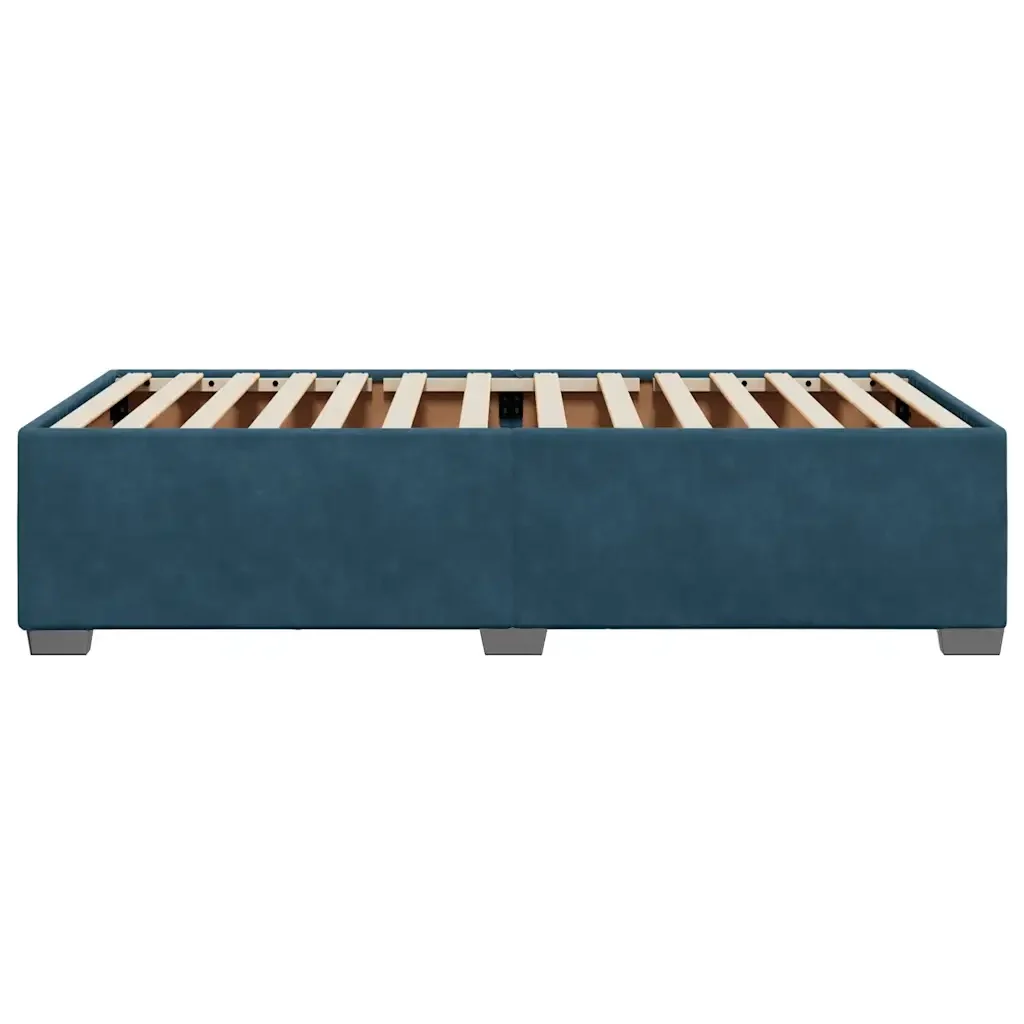 Letto singolo | Letto per adulti | Giroletto Blu 90x190 cm in Velluto - Image 5