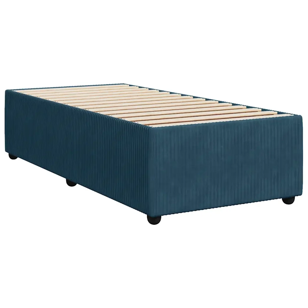 Letto singolo | Letto per adulti | Giroletto Blu 90x200 cm in Velluto - Image 4