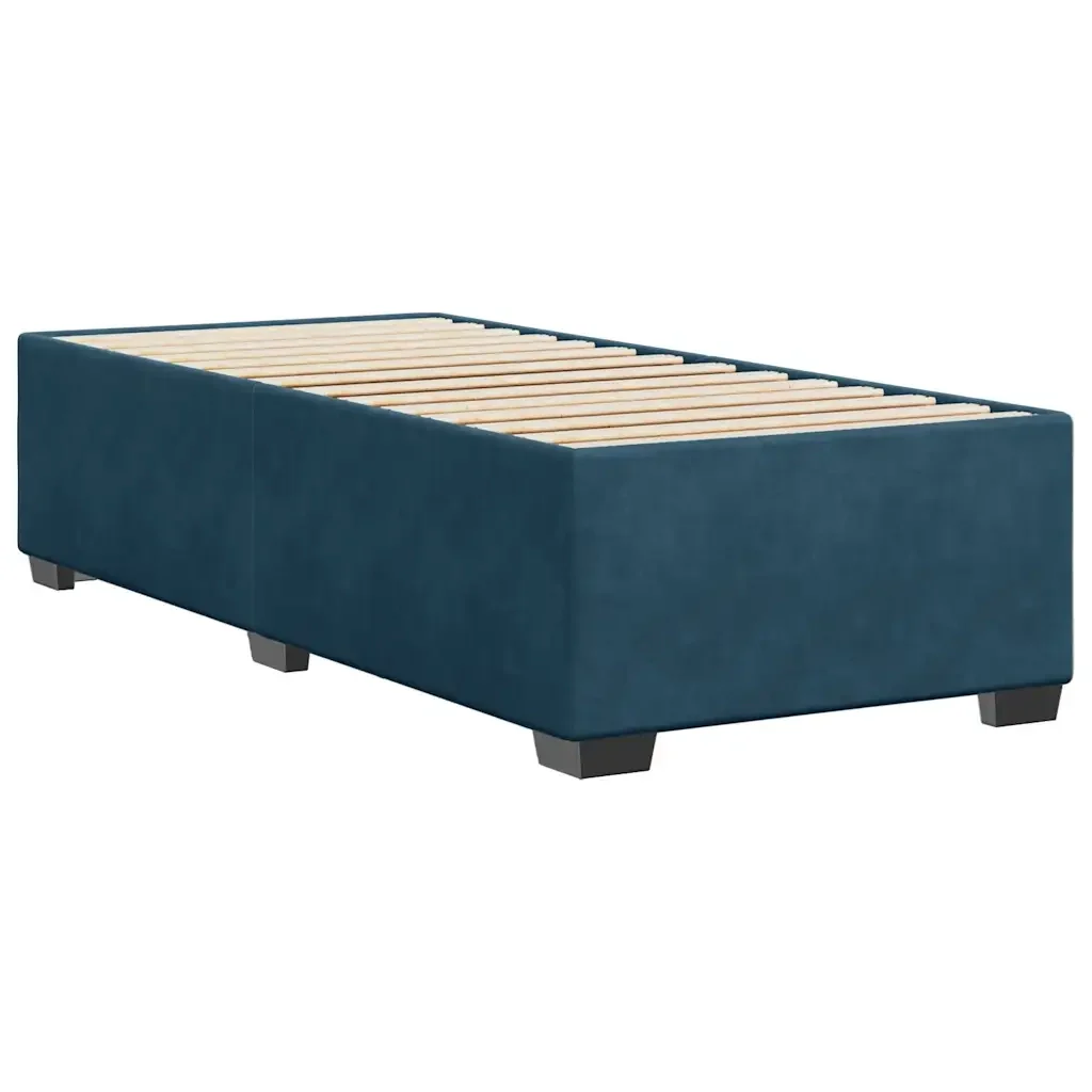 Letto singolo | Letto per adulti | Giroletto Blu 90x200 cm in Velluto - Image 4