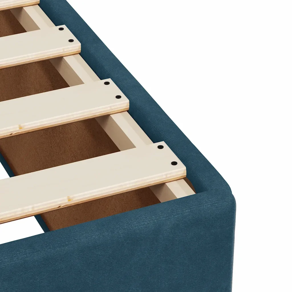 Letto singolo | Letto per adulti | Giroletto Blu 90x200 cm in Velluto - Image 7
