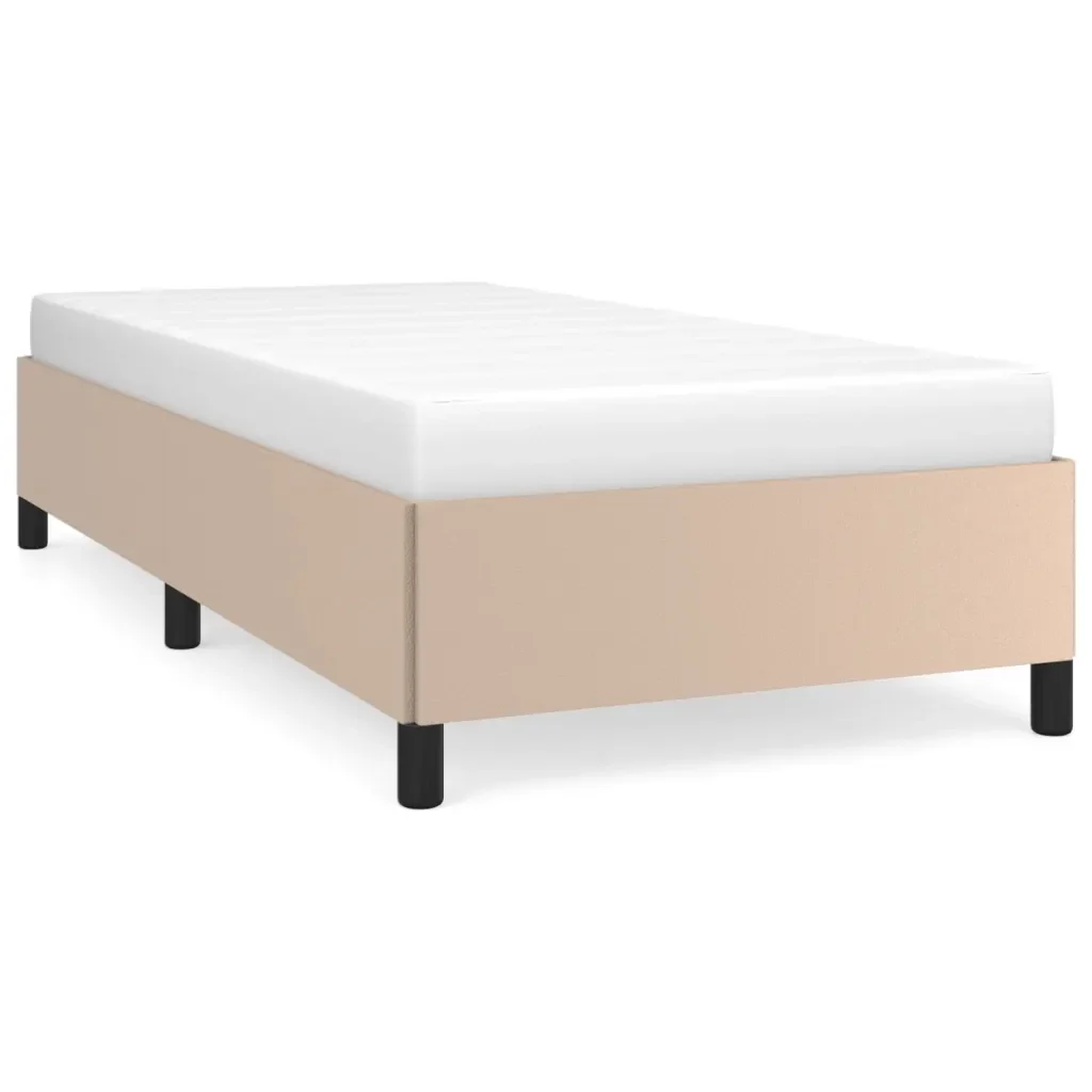 Letto singolo | Letto per adulti | Giroletto Cappuccino 90x200 cm in Similpelle