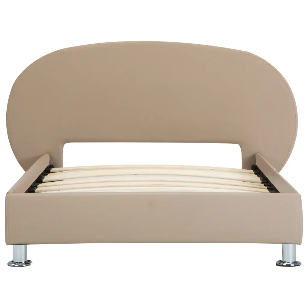Letto singolo | Letto per adulti | Giroletto Cappuccino in Similpelle 100x200 cm - Image 3