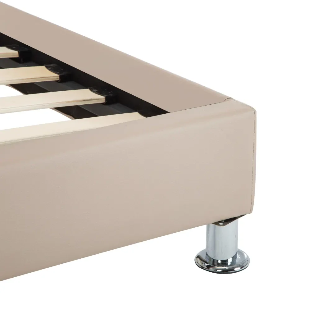 Letto singolo | Letto per adulti | Giroletto Cappuccino in Similpelle 100x200 cm - Image 6
