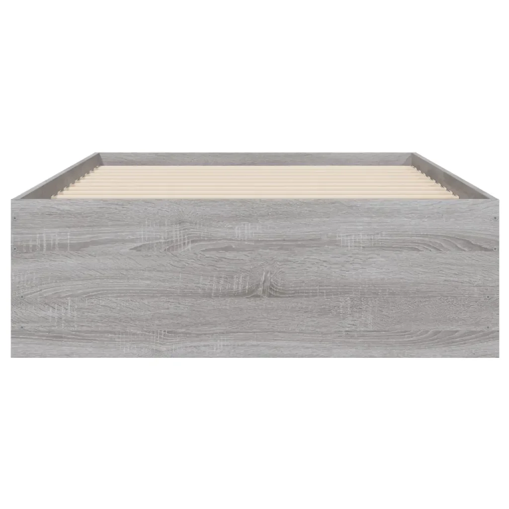 Letto singolo | Letto per adulti | Giroletto Cassetti Grigio Sonoma 90x190 cm Legno Multistrato - Image 6