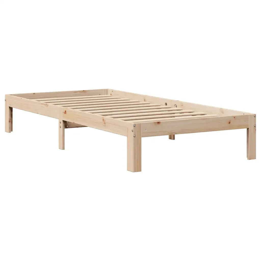 Letto singolo | Letto per adulti | Giroletto con Cassetti 90x200 cm in Legno Massello di Pino - Image 5
