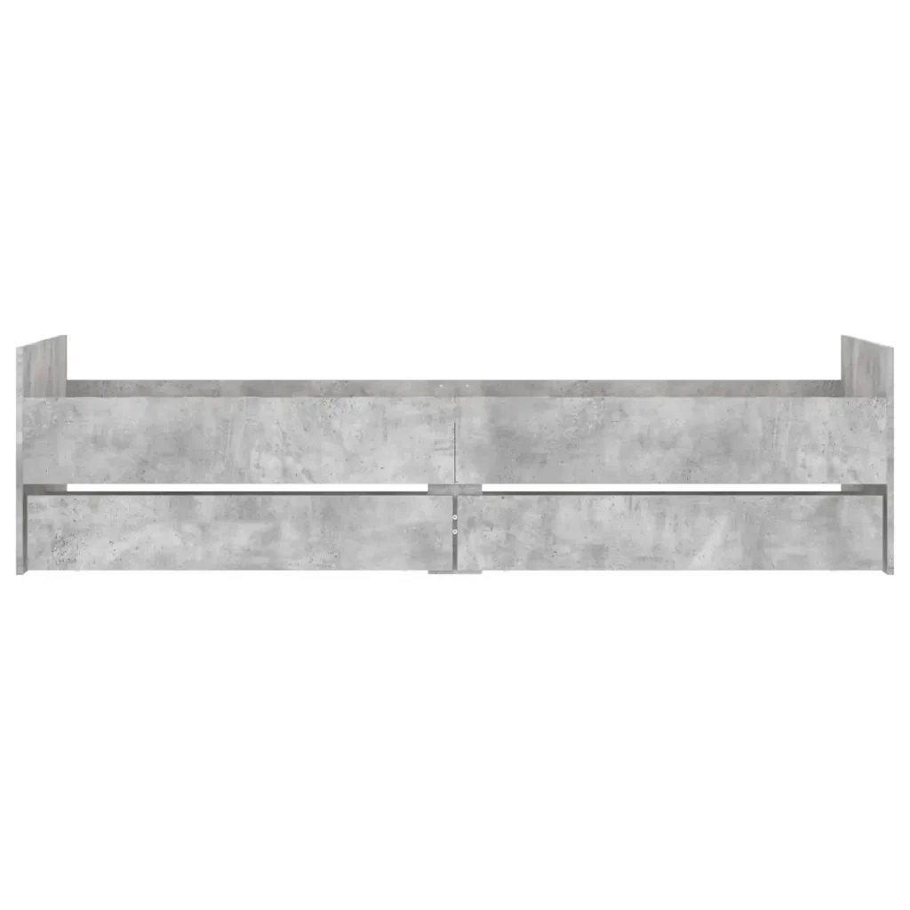Letto singolo | Letto per adulti | Giroletto con Cassetti Grigio Cemento 100x200 cm - Image 6