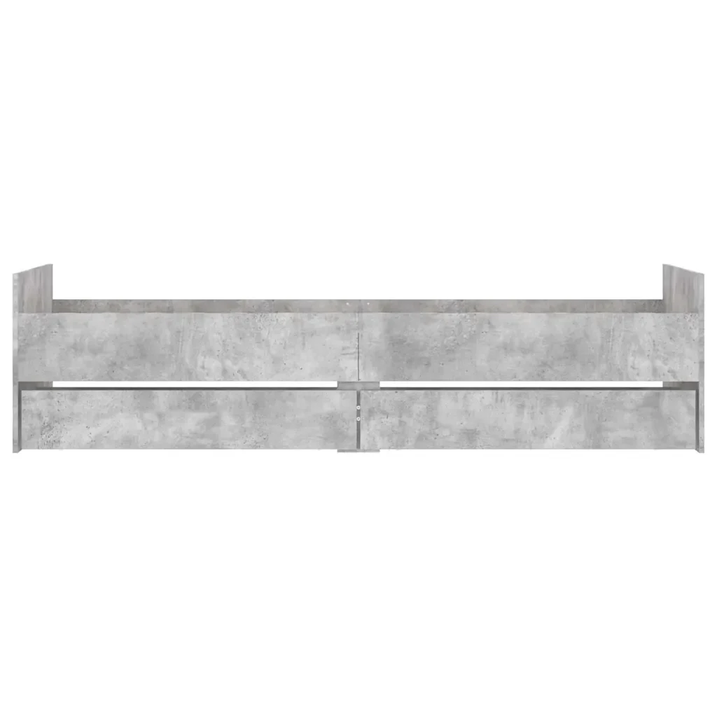 Letto singolo | Letto per adulti | Giroletto con Cassetti Grigio Cemento 90x190 cm - Image 6