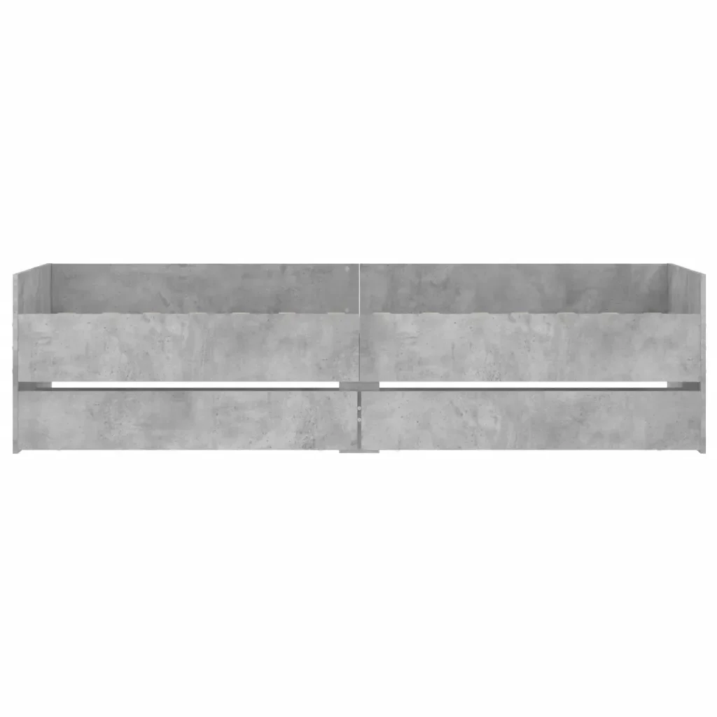 Letto singolo | Letto per adulti | Giroletto con Cassetti Grigio Cemento 90x200 cm - Image 6